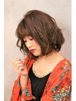 コマ(coma) 【coma中野】ラフカールが可愛い♪ドライウェット質感ボブ♪