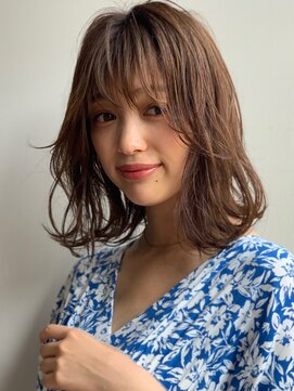 ブラウヘアアンドケア(care) 動きのあるカジュアルボブ&シースルーバング