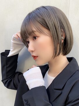 プレスドットサロン 表参道 青山(Press. Salon) milk tea color ×  ミニボブ【青山/表参道】