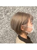 【VIVO】池田晃久 ミルクティーベージュ 丸みショートボブ