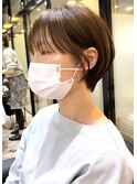 似合わせカット　耳かけマッシュショート