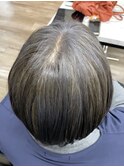 白髪ぼかしハイライト/ショートヘア/グレーアッシュ/大船/大船駅