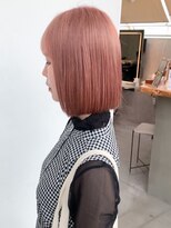 ロンド 表参道店(Lond)&nbsp;◇ハイトーン ベビーピンクカラー ボブ ブリーチカラー