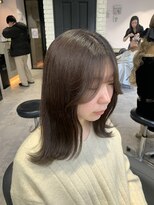 リーオオサカ(Lee Osaka)&nbsp;オリーブブラウン×韓国風顔周りカット