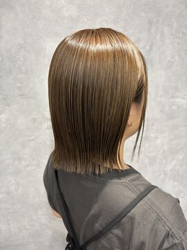 アデプト 北千住店(adept) ★小顔ココアベージュ黒髪クラゲヘアーオリーブグレー【北千住】