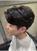フェザーショート/ツーブロ/トレンド/爽やか/清潔感/センター