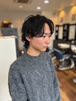 ヘアーワークス ボナ(HAIR WORKS bona.)&nbsp;色気のある無造作ミディアムパーマ　ツイストスパイラルパーマ