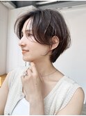 美髪顔周りレイヤーおくれ毛ショート_79545