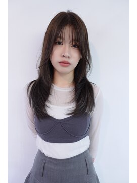ネルケ 立川(nelke) 韓国ヘアーハッシュカットレイヤーカットグレージュブリーチ無し