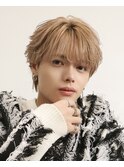 メンズヘアシースルーナチュラルヘアアッシュベージュカラー