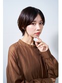 【30代髪型】大人くびれショート/耳かけショート【アースカラー