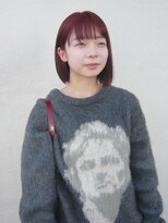 アルレン(Allen)&nbsp;切りっぱなしボブ/ボルドー「宇都宮/ダブルカラー」