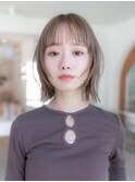 切りっぱなしボブ髪質改善ストレート顔周りレイヤーカット前髪