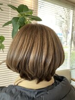 アース 三田南ウッディタウン店(HAIR&MAKE EARTH)&nbsp;大人可愛い小顔ボブ前下がりショートハイライト