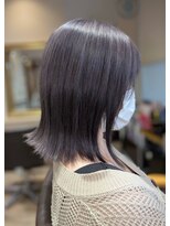 ヘアーズファイン(hair's fine) ツヤ髪◎髪質改善ミディハネバイオレットアッシュイメチェン
