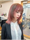 デザインブリーチ暖色ブロックカラーとレイヤーカット