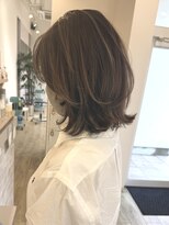 ジュエ ヘアー デザイン(Jue hair design)&nbsp;大人可愛い「くびれレイヤー」×白髪ボカシベージュ/知立