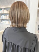 キャアリー(Caary) 福山市美容室Caaryぱつんとボブブリーチなしハイトーンカラー