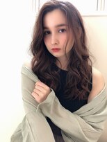 チョビー 銀座(chobii)&nbsp;グレージュ/デジタルパーマ/ゆるふわロング/透明感/高柳