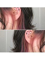 シェア 天王寺(share)&nbsp;イヤリングカラー/ピンクショートボブ/ベージュピンク