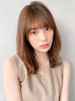 キリ 表参道(kyli)&nbsp;外ハネくびれイヤリングカラーイメチェンラベンダーカラー黒髪”