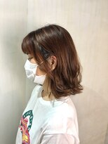 ヘアサロンエム 渋谷店(HAIR SALON M) オレンジカラー ハイライト フォギーベージ