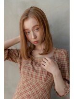 ケアリー 武蔵小杉(Carelly)&nbsp;大人かわいい前髪セシルカットココアブラウンフリンジウェーブ