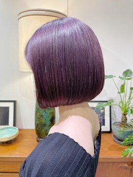 インビテーション 名古屋(invitation) ◎コンパクト丸みボブ/ディープパープル♪