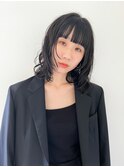 ミディアムパーマ パーマ フェイスレイヤー