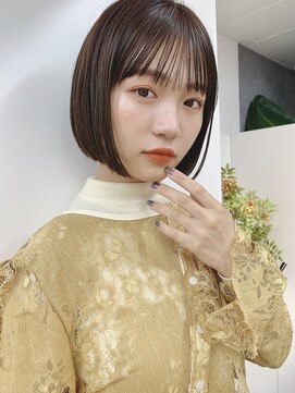 サンドシーン(sand scene) 20代30代40代丸みショートボブマッシュ前下がりレイヤー