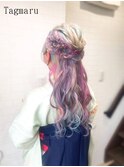 卒業式袴!フルール風ヘア☆お花追加料金有