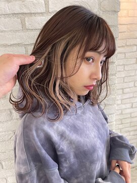 ロンドシェリ 仙台(Lond Cheri) インナーカラー ホワイトベージュ ハイトーン ケアブリーチ 仙台