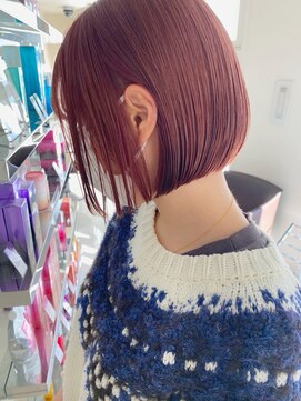 シエル バイ ケンジ 登戸 生田(CIEL by KENJE) ★くびレイヤーエモージュ前髪マチルダボブインナーグレージュ