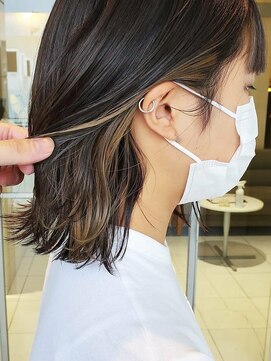 フリーラ 京都河原町三条店(freera) インナーカラーセミウェットウェーブボブルフ