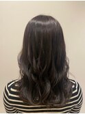 大人綺麗な黒髪ウェーブパーマ 髪質改善トリートメント
