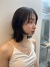 前髪、顔まわり、髪質改善ストレート＋髪質改善カラー＋カット