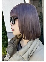 エクラヘアーズボウグループ(eclat hair’s BEAU group)&nbsp;透明感ピンクシルバーカラー
