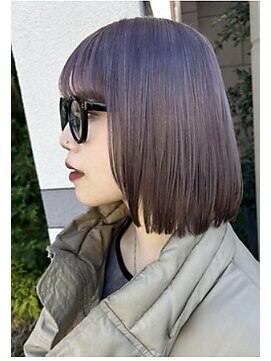 エクラヘアーズボウグループ(eclat hair’s BEAU group) 透明感ピンクシルバーカラー