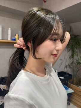 クルミ(kurumi) 小顔カット×オリーブグレージュ