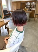 裾カラーピンク
