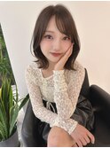 くすみベージュマロンベージュホワイトブロンド細めハイライト