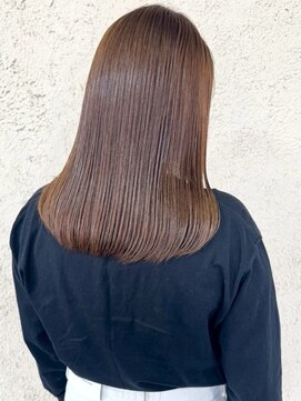 プリモ ココ 鍋島店(Primo coco.) 透明感カラー ブラウンベージュ 髪質改善 ストレート 30代 艶髪