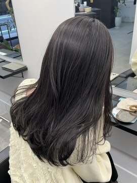 ミンナノポリシー(MIN NANO//POLICY) 透明感たっぷり暗髪ダークグレージュ