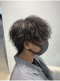 熊本波巻きスパイラル 波巻きパーマ マッシュウルフ MEN'S HAIR