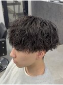 ツイストシャドウパーマ×ラウンドマッシュ