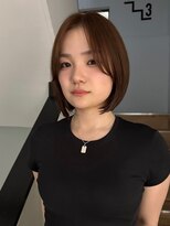 ヨーク(YOKE) 大人レイヤーボブハッシュボブブラウンベージュ前髪20代30代40代