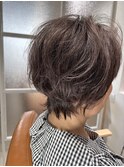 ダークパープル/ナチュラルショート/夏のヘアアレンジ/京都駅前