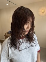ベンジー 沖縄店(benji)&nbsp;オレンジブラウン×ウェーブパーマ