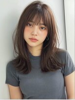 オンク 新宿(onk)&nbsp;黒髪/グレーベージュ/レイヤーロング/前髪パーマ[新宿駅]