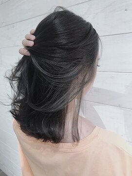 ムウ 難波(MOU) ハッシュカットフルバング似合わせカットレッドブラウン20代30代